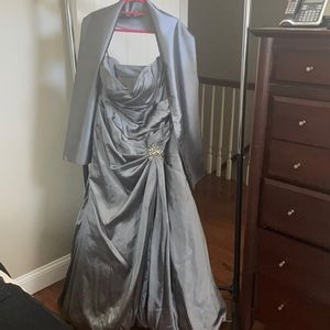 Silver evening gown MOTHER OF THE BRIDE
